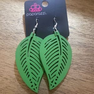 Wooden Leaf Earrings